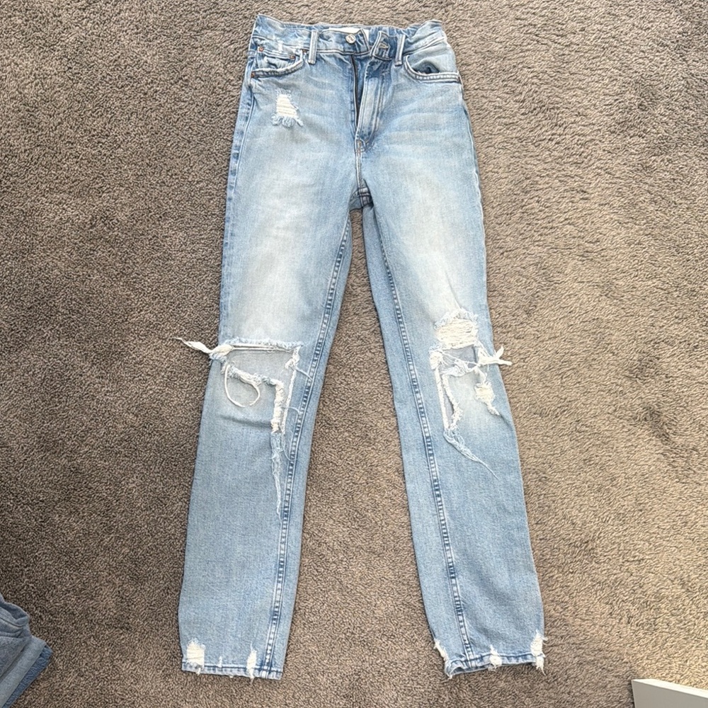 Distressed Light Blue Women's Jeans